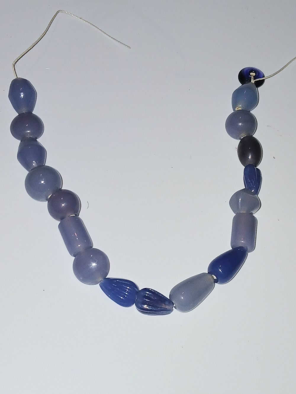 Vintage Venetian Murano Calcedonio Glass Beads